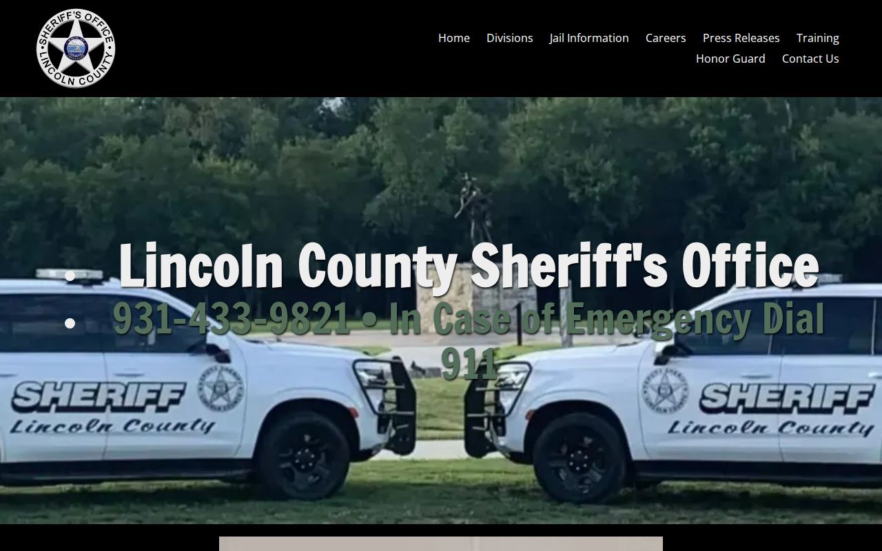 Lincoln County Jail information and release record channel